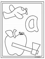 Coloring Abc Lowercase Pages Letter sketch template