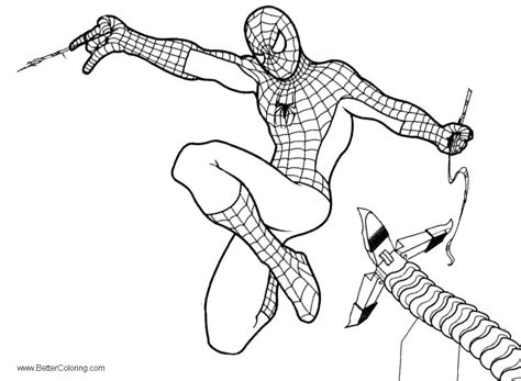 spiderman homecoming coloring pages  attack  printable