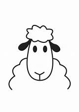 Sheep Coloring Head Large Pages sketch template