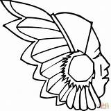 Indianer Headdress Penacho Penachos Indígena Kopfschmuck Ausmalbild Supercoloring sketch template