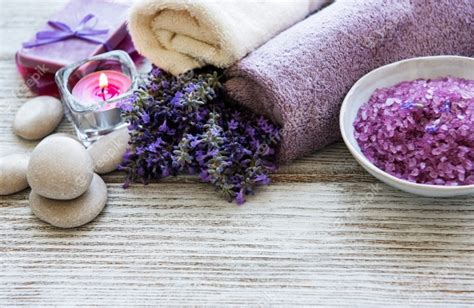 premium photo lavender spa concept