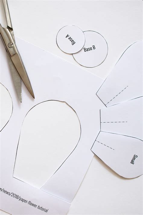 printable paper flower template cut   flower site