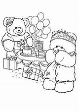 Coloring Pages Picnic Teddy Fancy Bear Nancy Bears 2000s Getdrawings Getcolorings Color Childhood sketch template