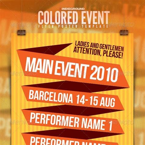 colored event festival poster flyer template flyer templates