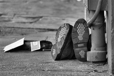 lazy beggar in black and white photograph by nadalyn larsen fine art