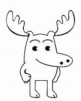 Moose Coloring Freee sketch template
