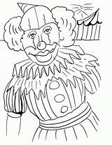 Clown Coloring Pages Printable Kids Print Face Happy Sad Template Popular sketch template