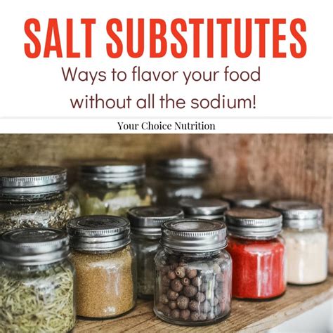 salt substitutes  choice nutrition