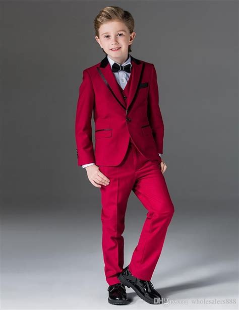 newest  button boy tuxedos peak lapel children suit royal blueredblack kid kid tuxedo