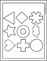 Coloring Shape Pages Rectangle Print Color Printable Getcolorings sketch template