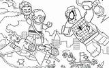 Lego Coloring Avengers Pages Spiderman Marvel Superheroes Sheets Colouring Spider Man Printable Rocks Fury Nick Print Goblin Superhero Green Color sketch template