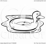 Tube Inner Duck Clipart Cartoon Coloring Outlined Vector Cory Thoman Clip Illustration Transparent Royalty Clipartof sketch template