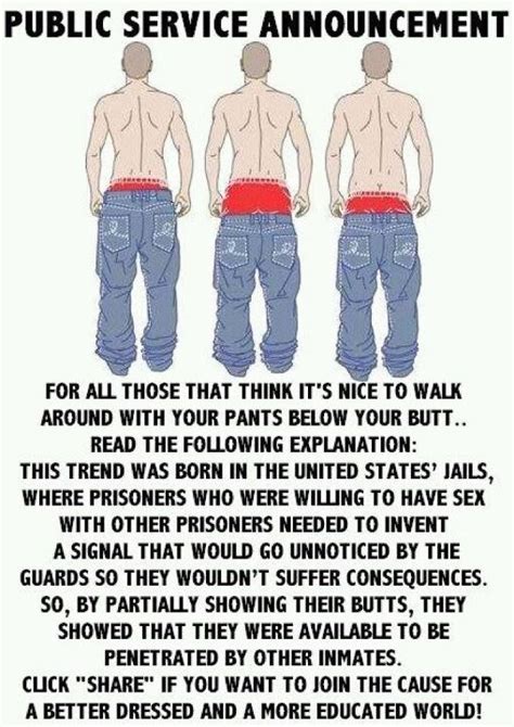 sexuality was wearing trousers very low sagging invented in prison to show sexual