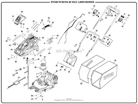 homelite ry  volt lawn mower mfg   parts diagram  general assembly part