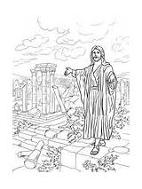 Prophet Coloring Pages Haggai Repent Rebuilding Jonah Micah Nineveh Amos Pleads Color Minor Temple Prophets Exhorts Israelites Print Template Templates sketch template