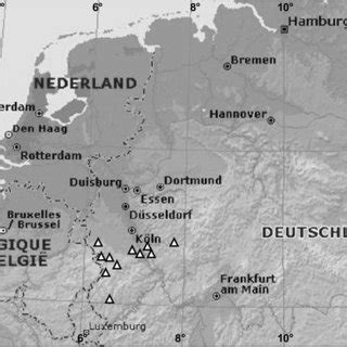 map  nw germany  locations  dendrochronological sites   scientific diagram