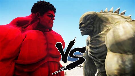 Red Hulk Vs Abomination Epic Battle Youtube