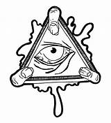 Illuminati Eye Seeing Drawing Designs Clip Drawings Clipart Triangle Transparent Coloring Cliparts Doodle Two Doodles Template Graffiti Decal Providence Sticker sketch template