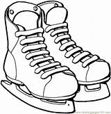 Coloring Ice Skates Pages Sports Color Winter Printable Skating Figure Colouring sketch template