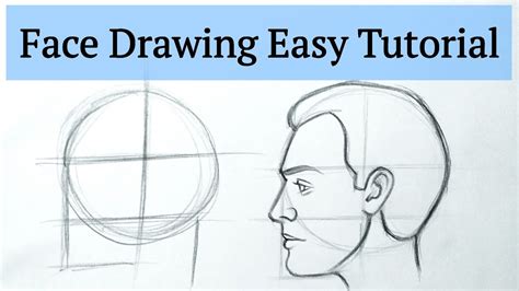 draw  face side view male drawing side face sketch easy