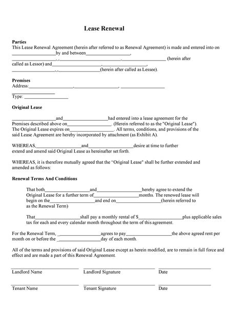 contract  renewal sample letter  landlord  renewing lease