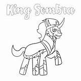 Coloring King Sombra Mlp Pages Base Template sketch template
