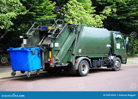 garbage truck stock image image  management rear