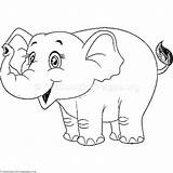 Elephant Coloring Happy Pages Smiling Choose Board sketch template