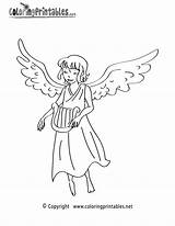 Coloring Angel Pages Printable Religion Please Thank sketch template