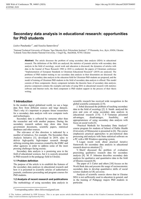 secondary data analysis  educational research opportunities