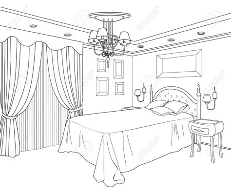 bedroom coloring page coloring home