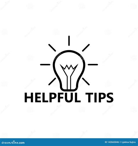 helpful tips sign bulb icon stock vector illustration