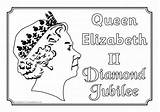 Jubilee Sheets Colouring Diamond Sparklebox sketch template