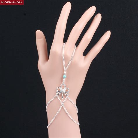 2015 fashion 1pcs finger bracelet hand chain beads bohemian bracelet