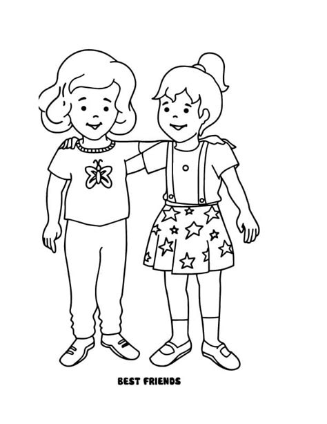 girls  friends coloring page  printable coloring pages
