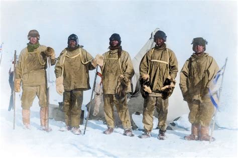 captain scott  colour pictures  ill fated antarctic mission  brought   life