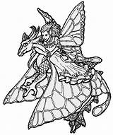 Coloring Pages Fairies Fantasy Coloringpagebook Fairy Advertisement Mythical sketch template