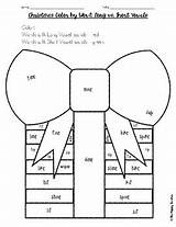 Christmas Vowel Activity Long Phonics Sheets Short Holiday Word Vs Color sketch template