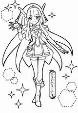 Glitter Force Coloring Pages Cure Candy Pretty Chloe Breeze Manga Printable Anime Sheets Coloriage Smile Precure Beauty Girls Cute Book sketch template