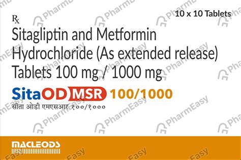 sita od msr mg strip   tablets  side effects price dosage pharmeasy