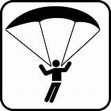 Paraglider Clipart Parachute Clip Sign Paraglide Paragliding Vector Parachutist Pictogram Pixabay Clker Skydiving Graphic Svg Choose Board sketch template