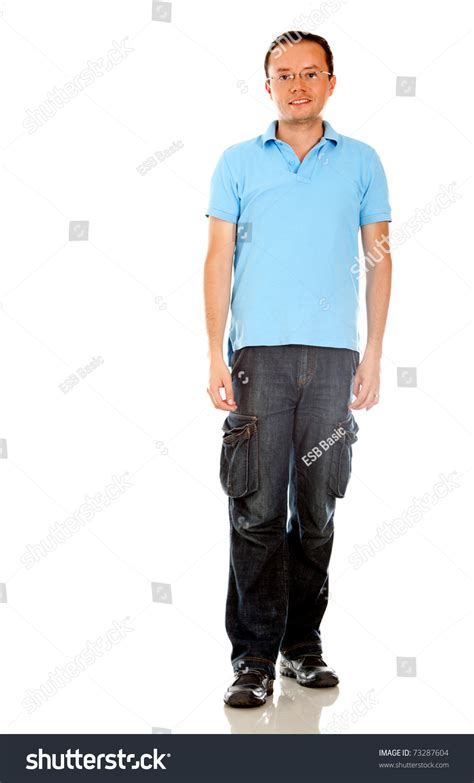 fullbody casual man smiling isolated  stock photo  shutterstock