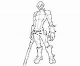Borderlands Zer0 Characters Coloring Pages Concept sketch template