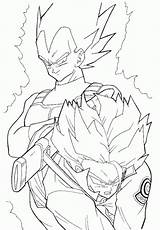 Coloring Vegeta Pages Goku Popular sketch template