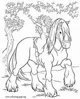 Coloring Horse Pages Barbie Brave Merida Angus Her Popular sketch template