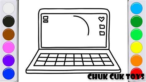laptop drawing  coloring pages  kids youtube