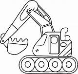 Bagger Baustellenfahrzeuge Tractor sketch template