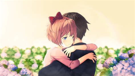 cute anime couple hug hd anime  wallpapers images backgrounds