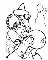 Clowns Kleurplaat Ausmalbilder Pipo Kleurplaten Blowing Malbuch Buch Vorlagen sketch template