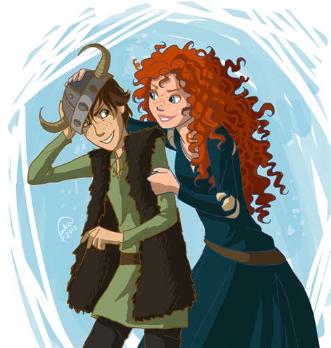 merida and hiccup by juliajm15 on deviantart